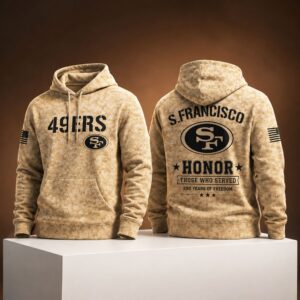49ers USA 250 Veterans Day Camo Hoodie 2