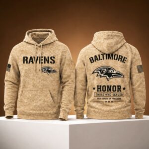 Ravens 250 Years of Freedom Veteran Camo Hoodie 2