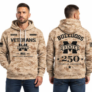 Mississippi State Bulldogs USA 250 Veterans Day Camo Hoodie
