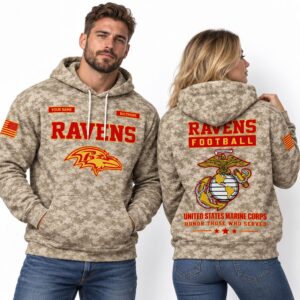 2026 Ravens USMC Appreciation Hoodie 2