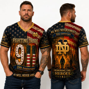 Notre Dame 9 11 Never Forget Firefighter Jersey 5 Notre Dame 9 11 Never Forget Firefighter Jersey