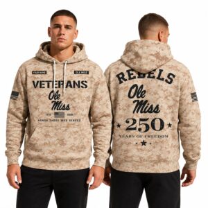 Ole Miss Rebels USA 250 Veterans Day Camo Hoodie 2