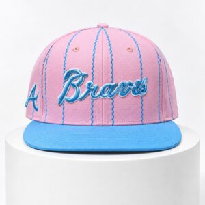 Braves Barbie Pink Pinstripe Hat 2026 1