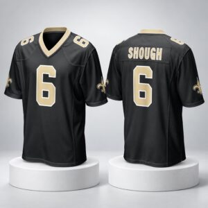 2026 NO Saints Tyler Shough Black Jersey 4