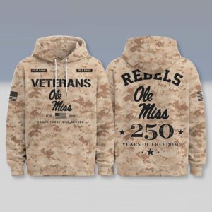 Ole Miss Rebels USA 250 Veterans Day Camo Hoodie 1