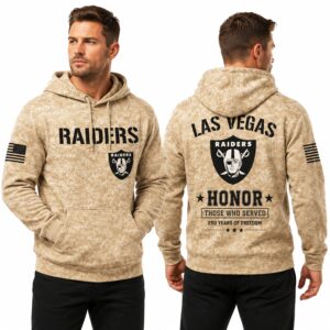 Raiders 250 Years of Freedom Veteran Camo Hoodie 2
