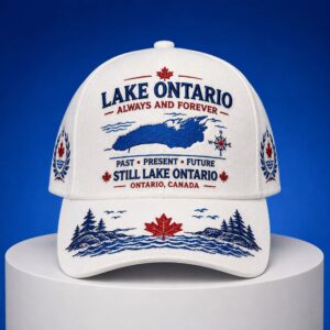 Still Lake Ontario Past Present Future Hat 1