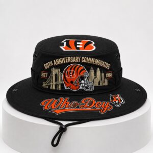 Bengals Who Dey EST 1966 Bucket Hat 2