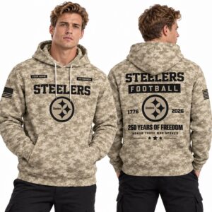 Steelers Veterans Day 2026 Desert Camo Hoodie