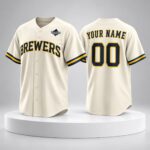 2026 Brewers World Series Patch Custom Jersey