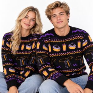 2026 Dunkin Spidey D Halloween Sweater 1