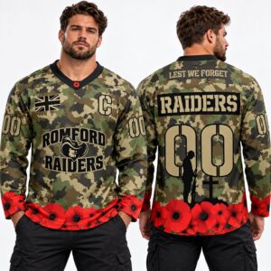 2026 Romford Raiders Remembrance Camo Hockey Jersey 2