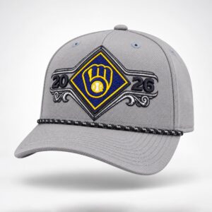 2026 Brewers NLCS Bound Gray Hat 2
