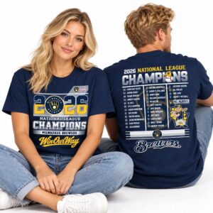 2026 Brewers National League Champs Roster Shirt 1