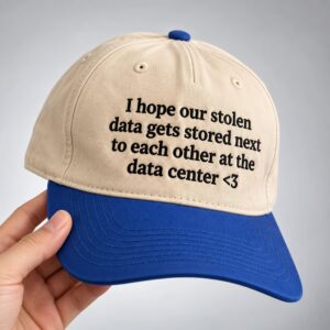 I Hope Our Stolen Data Gets Stored Next To Each Other At The Data Center Hat 1