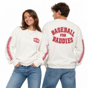 Baseball for Baddies White Sweater 1